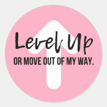 Sticker Motivacional de Confiança Rosa Nível Super