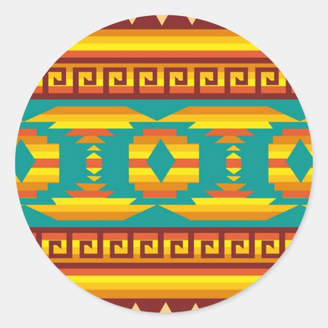 Adesivo Sticker "Native American Pattern" (Frente)