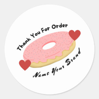 Adesivo Sticker Obrigado Pela Rosquinha De Encomenda