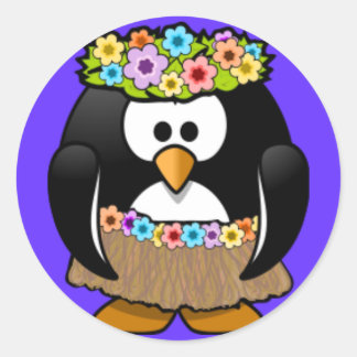 Adesivo Sticker - Penguin Hoola Dancer