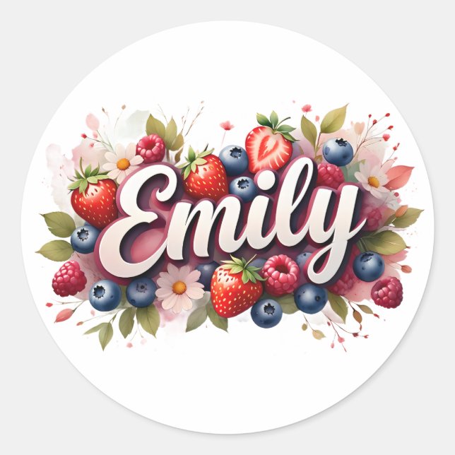 Adesivo Sticker Personalizado Emily Berry Floral Design (Frente)
