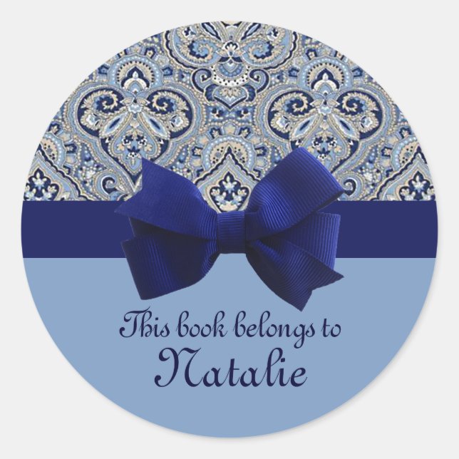 Adesivo Sticker Personalizado Paris Paisley Indigo 2 (Frente)