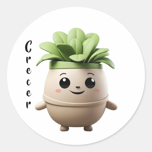 Adesivo Sticker Pipo Crecer – Diseño Inspirador (Frente)