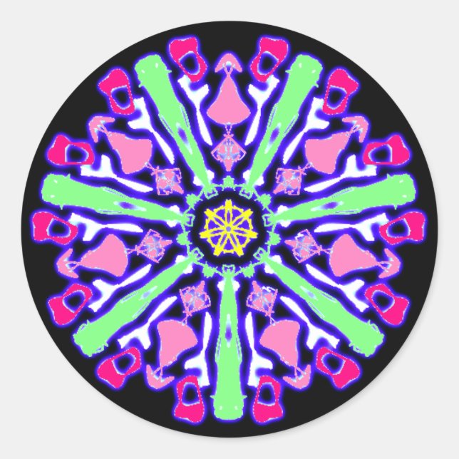 Adesivo Sticker psychédélique coloré n°3 (Frente)