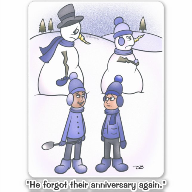 Adesivo Sticker Quadrado de Aniversário Esquecido (Frente)