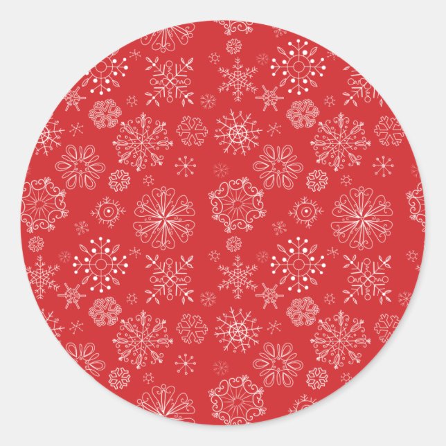 Adesivo Sticker Red Snowflake (Frente)