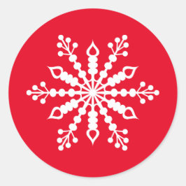 Adesivo Sticker Red Snowflake