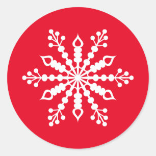 Adesivo Sticker Red Snowflake