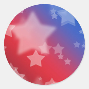 Adesivo Sticker Red White e Blue Stars