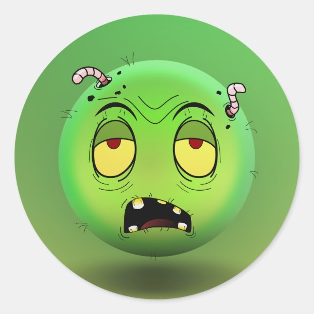 Adesivo Sticker Rond Zombiemoji (Frente)