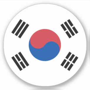 Adesivo Sticker Round da Coreia do Sul