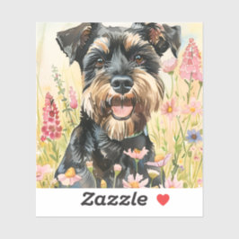 Adesivo Sticker – Schnauzer Die-Cut Watercolor Sticker