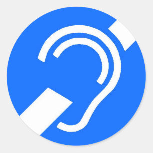 Adesivo Sticker, Símbolo Internacional para os surdos