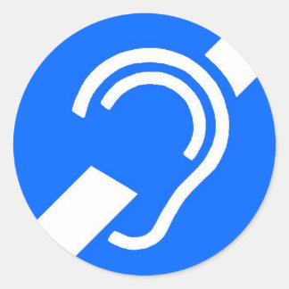 Adesivo Sticker, Símbolo Internacional para os surdos