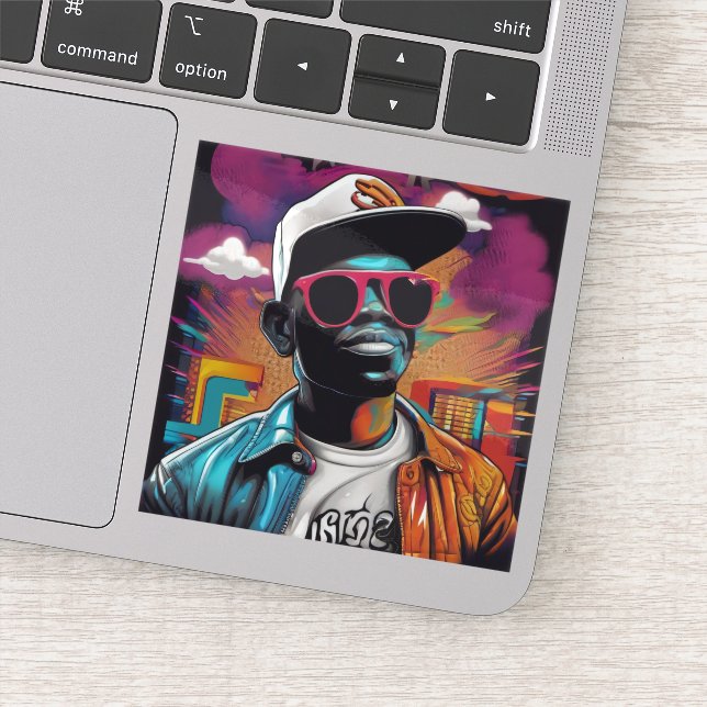 Adesivo Sticker - Street graffiti art RAP and Hip Hop (Detalhe)