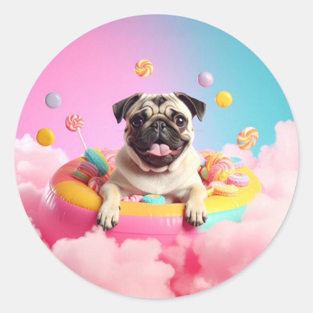 Adesivo Sticker süßer Mops (Frente)