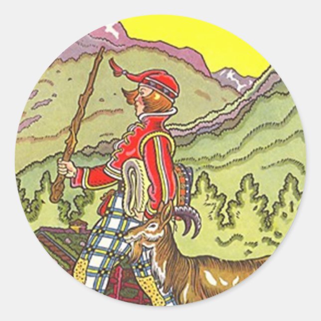 Adesivo Sticker Swiss Alps Heidi Alpino HIke Mtns (Frente)