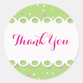 Adesivo Sticker - Thank You - Fondo Verde