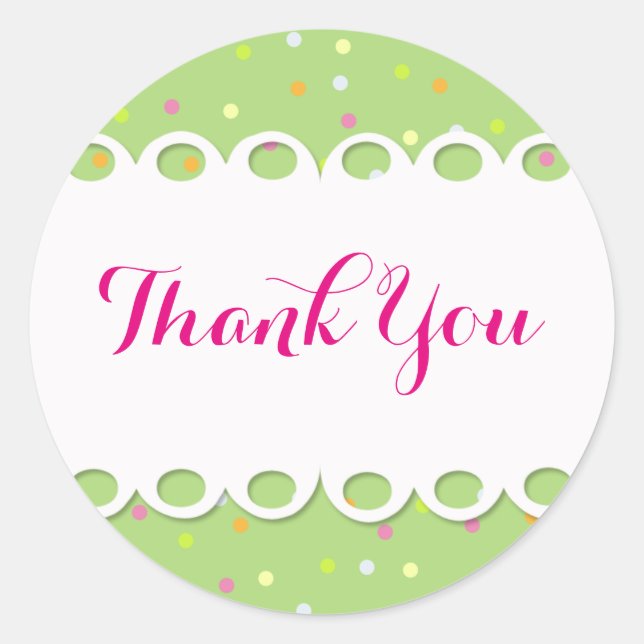 Adesivo Sticker - Thank You - Fondo Verde (Frente)