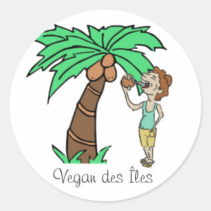Adesivo Sticker Vegan das ilhas