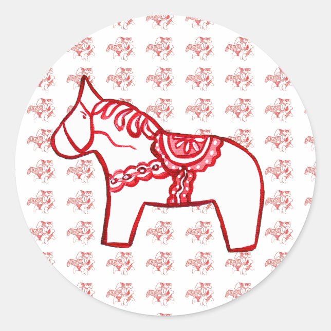 Adesivo Sticker vermelho e branco (Frente)