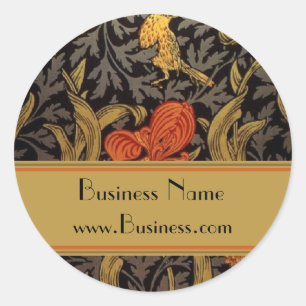 Adesivo Sticker Vintage Impressão William Morris Black 2