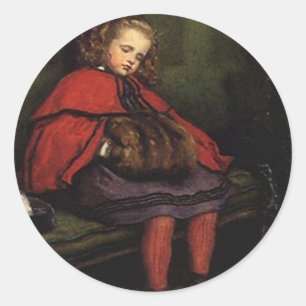 Adesivo Sticker Vintage Victorian Girl GR8 Mão Muff Cape