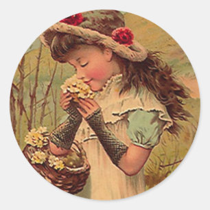 Adesivo Sticker Vintage Victorian Pinafirst Picting Flower