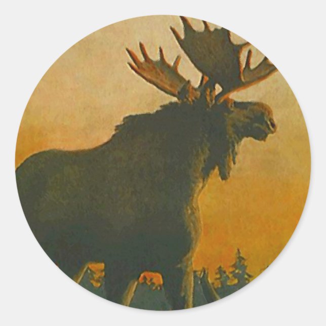 Adesivo Sticker Willife Bull Moose @ Twilight Sundown (Frente)
