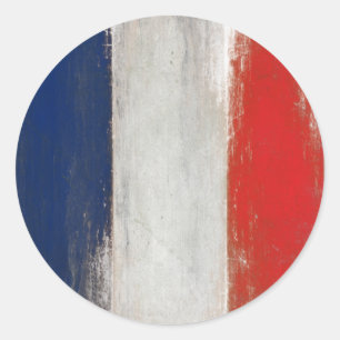 Adesivo Sticker with Dirty Vintage French Flag