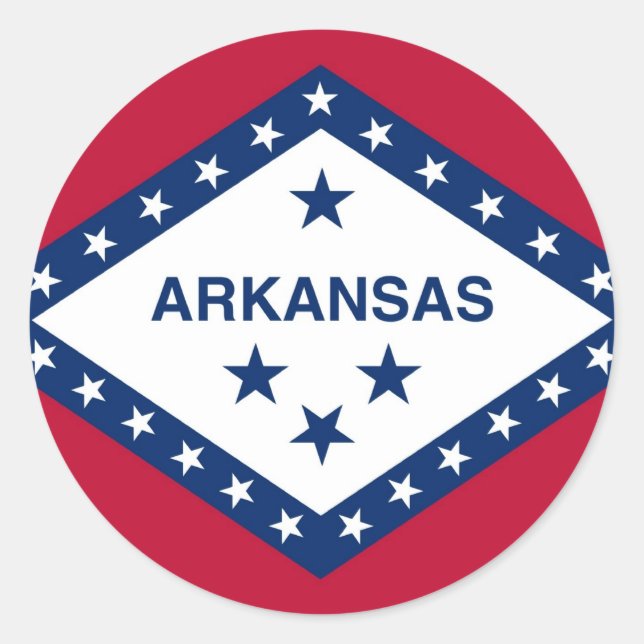 Adesivo Sticker with Flag of Arkansas (Frente)