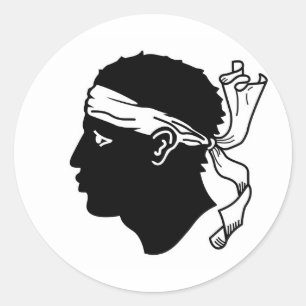 Adesivo Sticker with Flag of Corsica, França