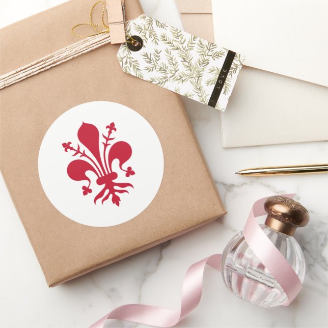 Adesivo Sticker with Flag of Florence, Itália (Presentear)