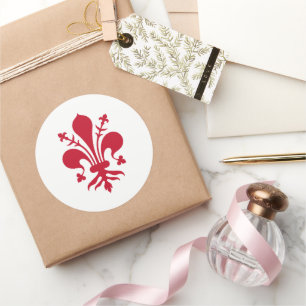 Adesivo Sticker with Flag of Florence, Itália