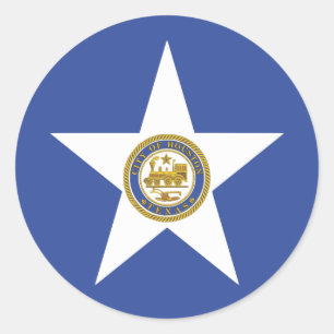 Adesivo Sticker with Flag of Houston, EUA