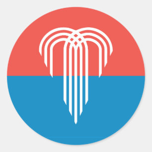 Adesivo Sticker with Flag of Kansas City, Missouri