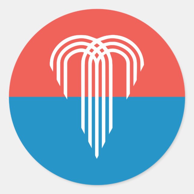 Adesivo Sticker with Flag of Kansas City, Missouri (Frente)