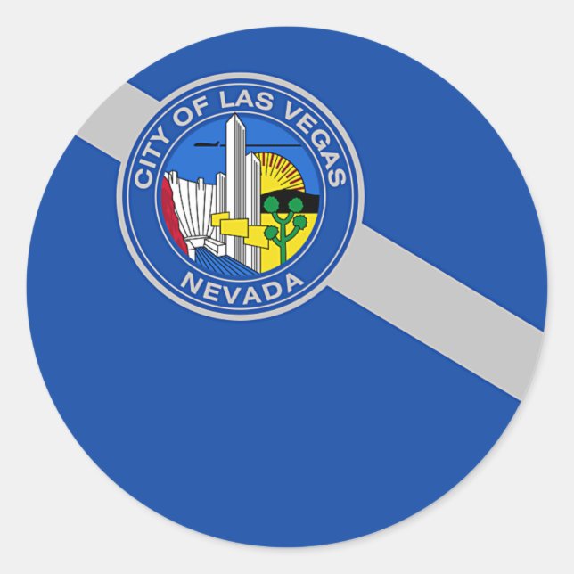 Adesivo Sticker with Flag of Las Vegas, EUA (Frente)