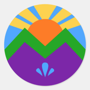 Adesivo Sticker with Flag of Manitou Primavera, Colorado