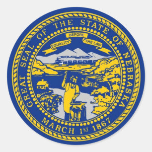 Adesivo Sticker with Flag of Nebraska
