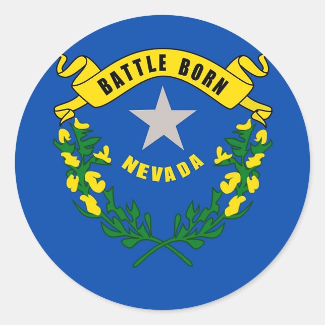 Adesivo Sticker with Flag of Nevada (Frente)