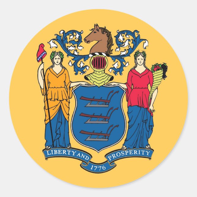 Adesivo Sticker with Flag of New Jersey (Frente)