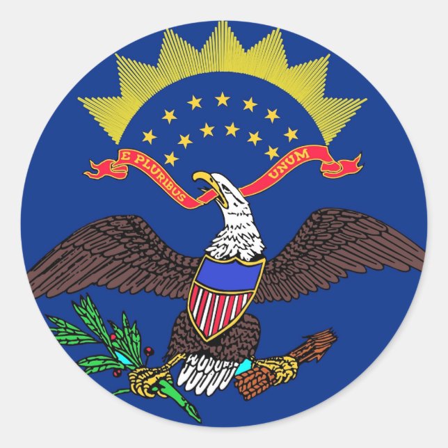 Adesivo Sticker with Flag of North Dakota (Frente)