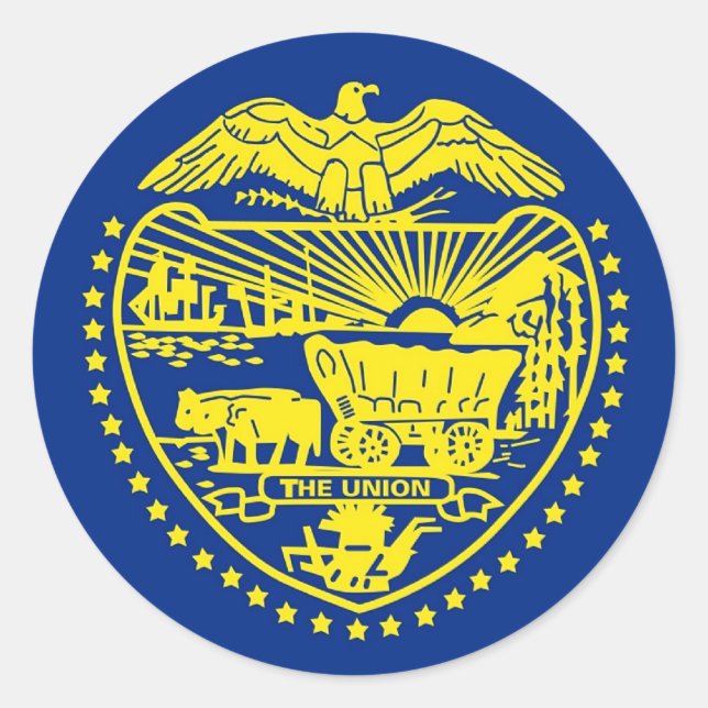 Adesivo Sticker with Flag of Oregon (Frente)