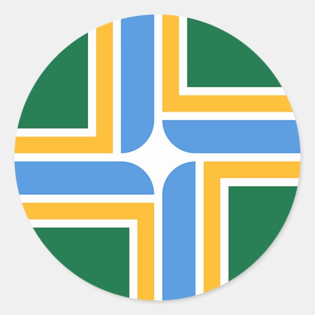 Adesivo Sticker with Flag of Portland, Oregon State, EUA (Frente)