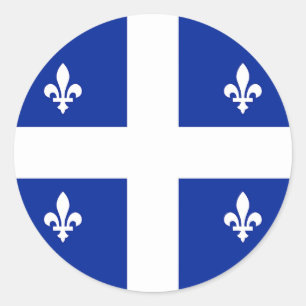 Adesivo Sticker with Flag of Quebec, Canadá