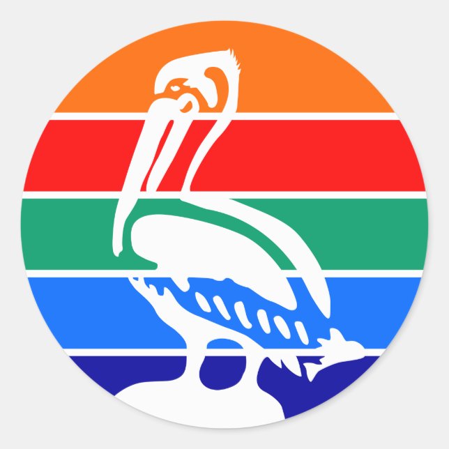 Adesivo Sticker with Flag of Ruas. Petersburg, Flórida (Frente)