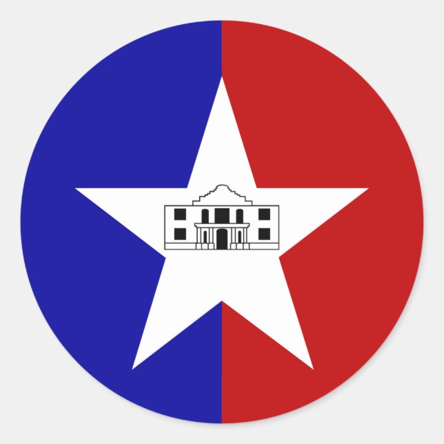 Adesivo Sticker with Flag of San Antonio, EUA (Frente)