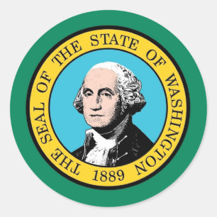 Adesivo Sticker with Flag of Washington