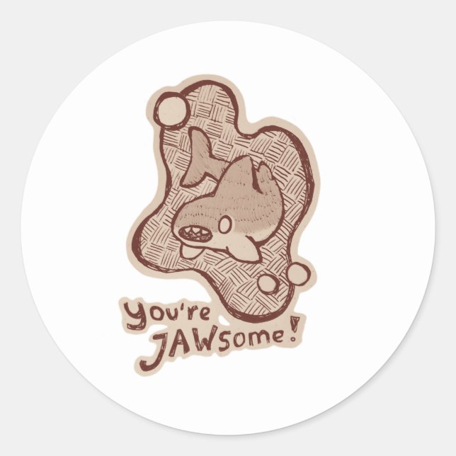 Adesivo Sticker you’re jawsome Shark  (Frente)